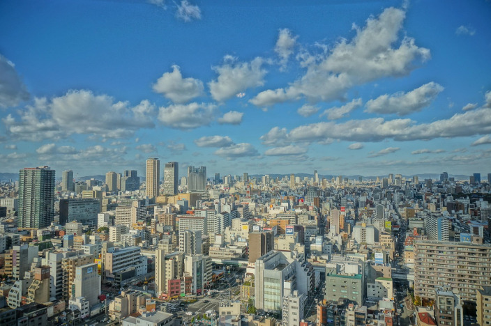 Osaka city view
